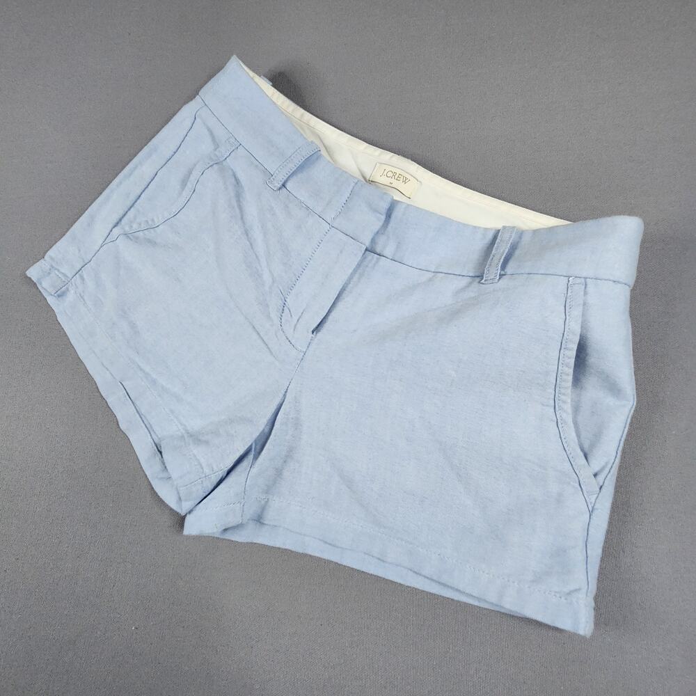 J. Crew 100% Cotton light blue chino shorts size 00 classic style A4505 SP 16